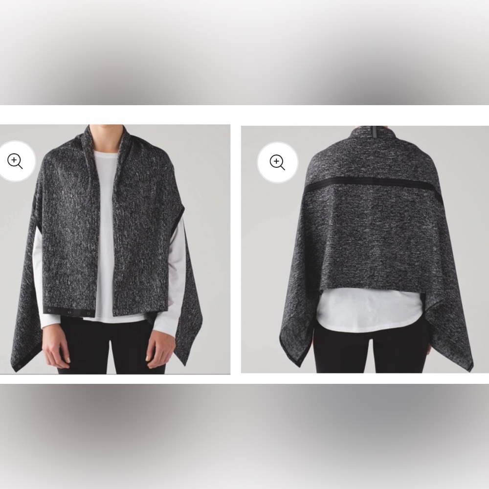 LULULEMON VINYASA SCARF CUSTOMIZABLE WRAP DESIGNED PEPPER BLACK COLOR